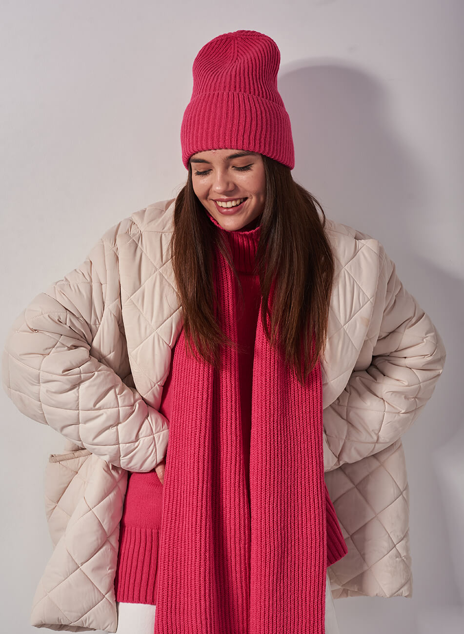 FCAA9AD5-C652-4EDB-8499-E1E71FF91E5B Шарф з вовни мериноса FIORE BIANCO (FRBC_FBscarf__strowberry) - фото 9