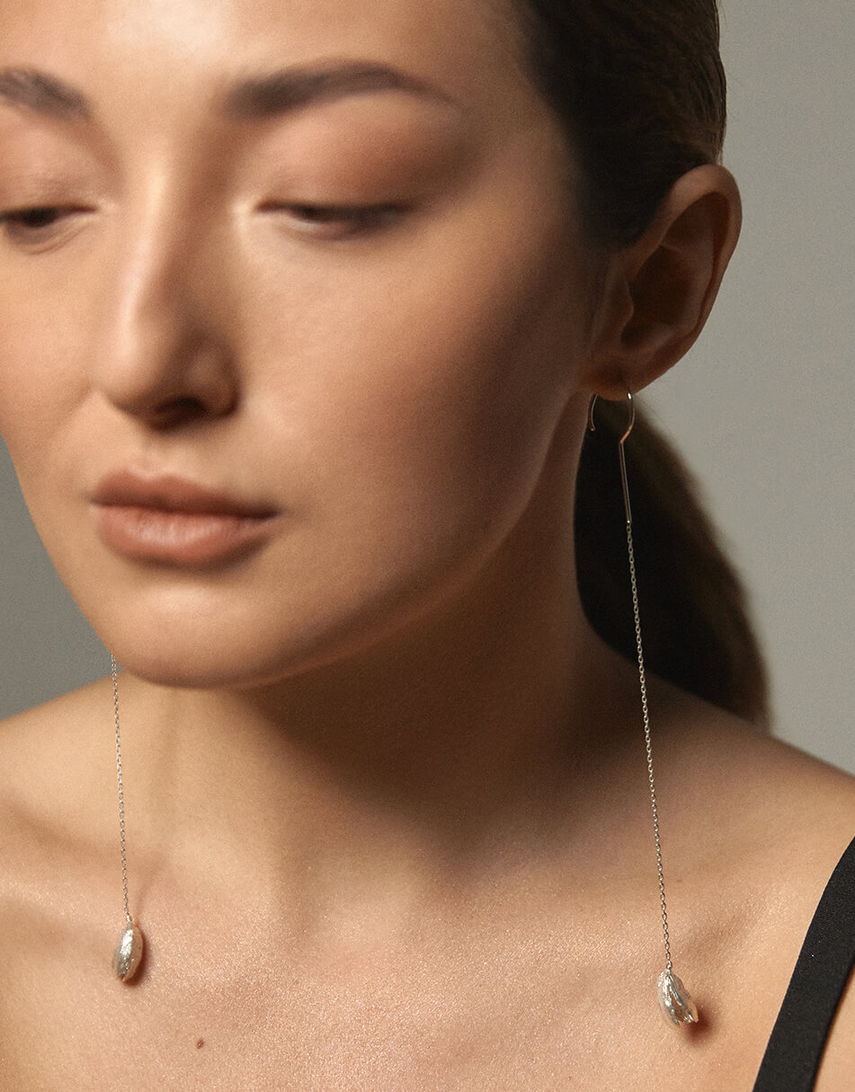 kardamome_004-2 Довгі сережки Кардамон із срібла LOGVIN JEWELRY (LGV_kardamome_004) - фото 3