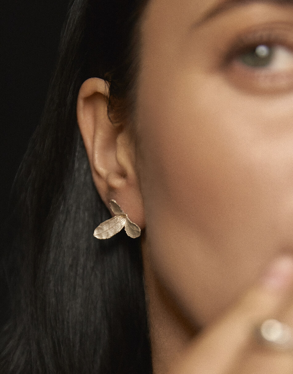 kardamome_008-1 Срібні сережки-пусети Кардамон LOGVIN JEWELRY (LGV_kardamome_008) - фото 2