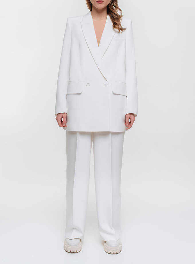 Брюки з високою посадкою MAGNETIC (MGN_1776WH)