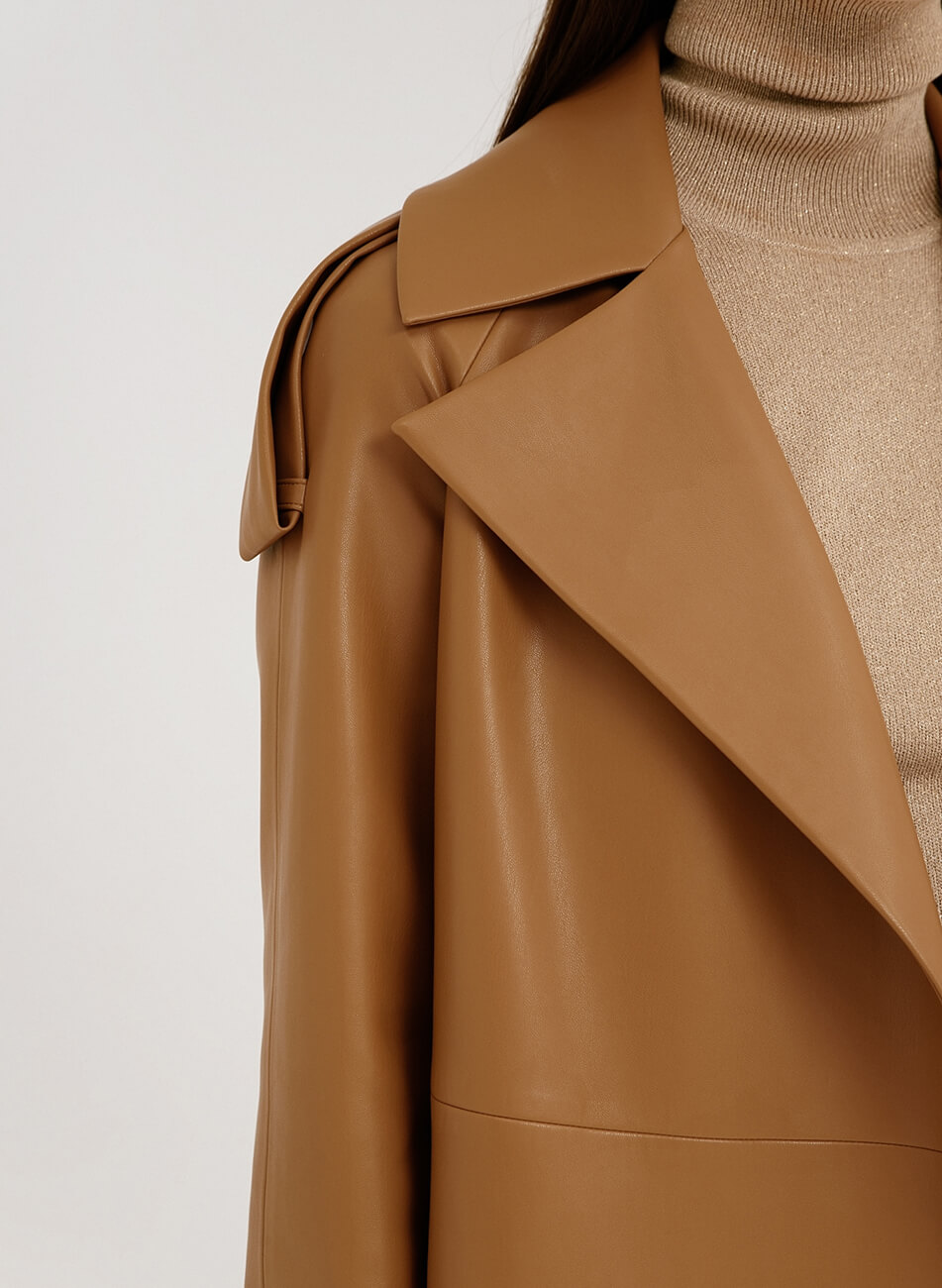 DSC_0617 Тренч з еко-шкіри WONDER (WNDR_ss22_wt_10) - фото 5