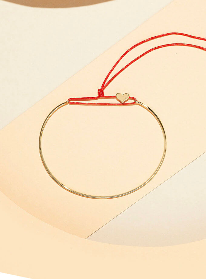 Браслет Бажань IVA з підвіскою Сердечко yellow IVA JEWELRY (IVA_IG02)