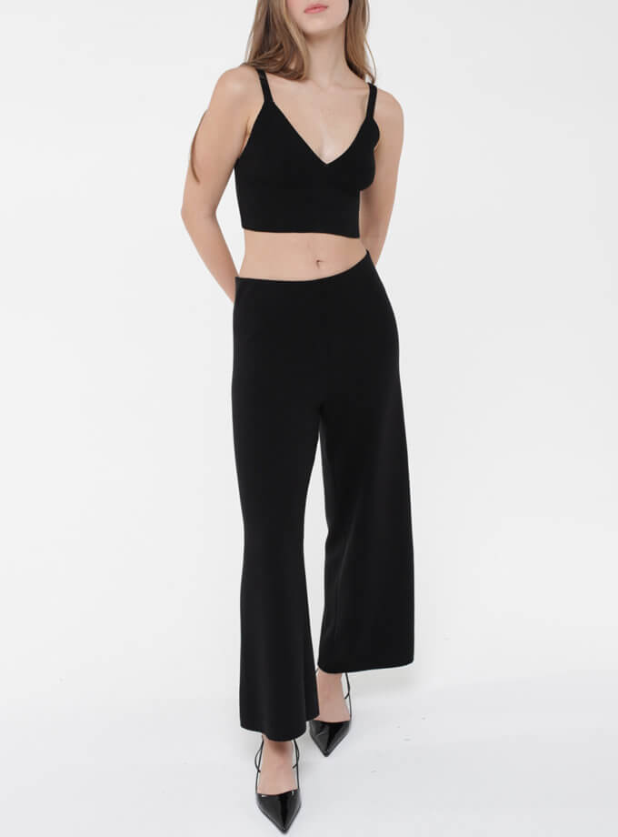 Кроп топ в рубчик MISS SECRET (MISS_Top-012-knit-black)