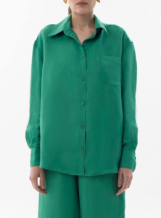 Лляна сорочка вільного крою WONDER (WNDR_ss22_drg_04) - фото 15