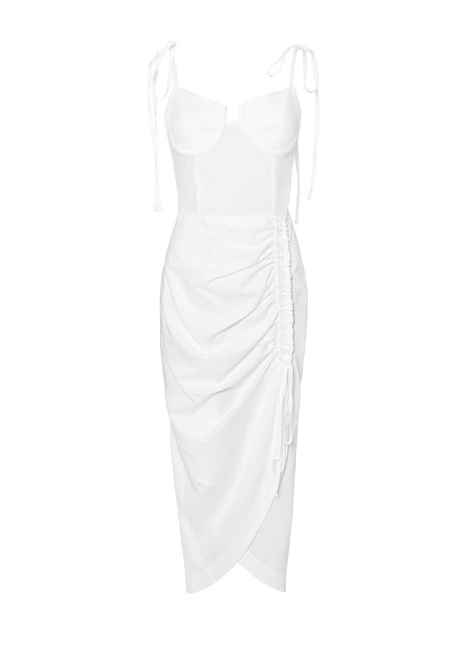 SE19DrsMdW Сукня міді зі збиранням збоку 7/11 SEVEN ELEVEN (SE_SE19DrsMdW) - фото 7