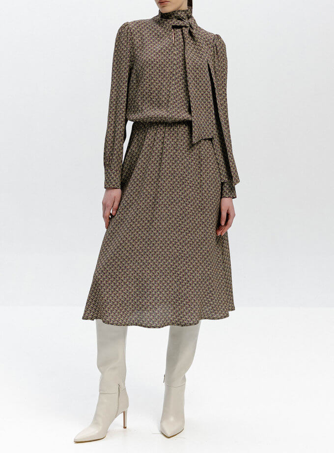 Сукня з бантом у принт SHAKO (SHKO_19050003)