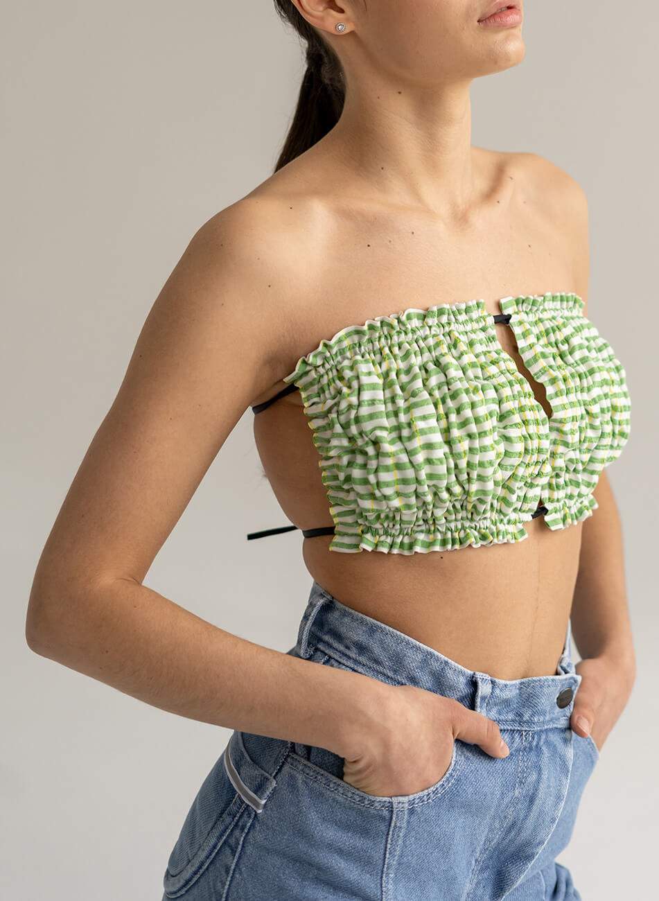 Seven_Eleven_pre_SS_22_153 (1) Кроп-топ Шторки 7/11 SEVEN ELEVEN (SE_SE22TpJlzGr) - фото 2