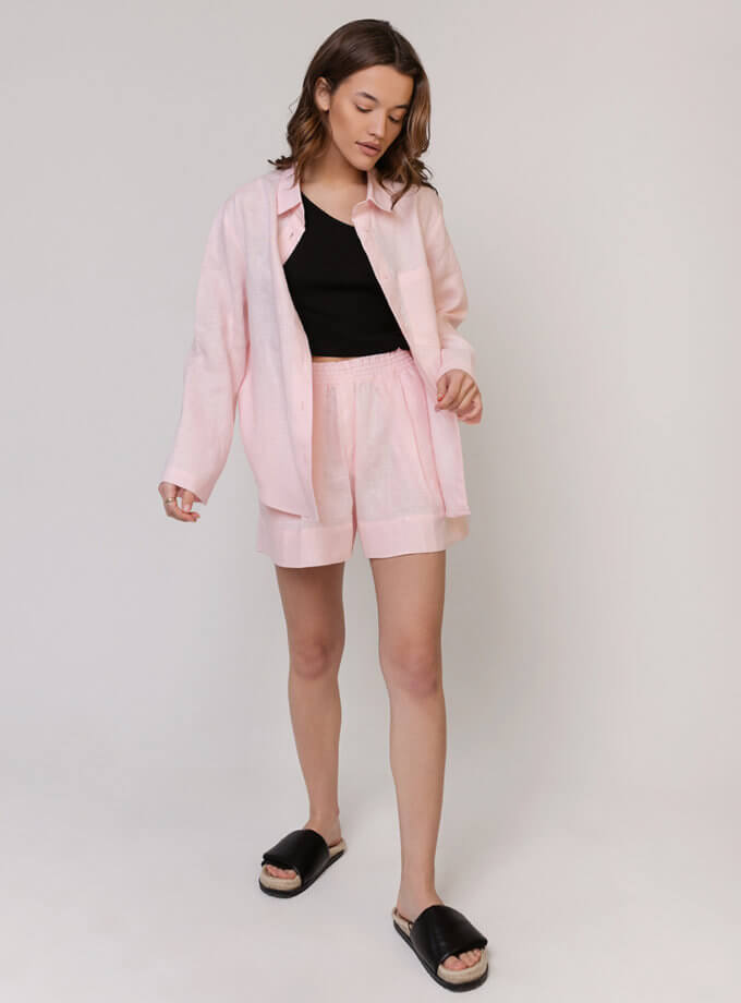 Шорти з льону зі складками BALCONY GARMENT (BLCGR_BLCN_909) - фото 9