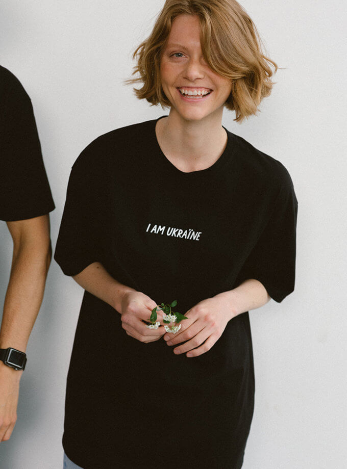 Футболка женская черная I Am Ukraine BALCONY GARMENT (BLCN_945) - фото 5