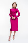 Сукня міді з поясом фуксія MAGNETIC (MGN_1722M)