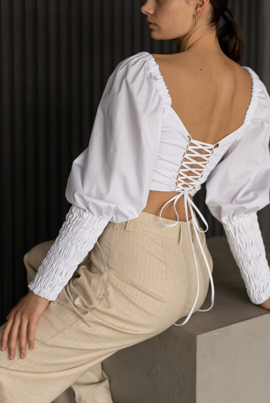 Штани лляні рівні в смужку 7/11 SEVEN ELEVEN (SE_22_PnLnStrBg)