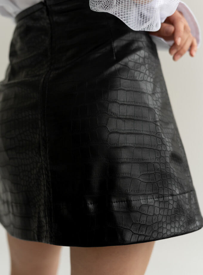 Спідниця міні трапеція чорна 7/11 SEVEN ELEVEN (SE_22_SkCrcB)