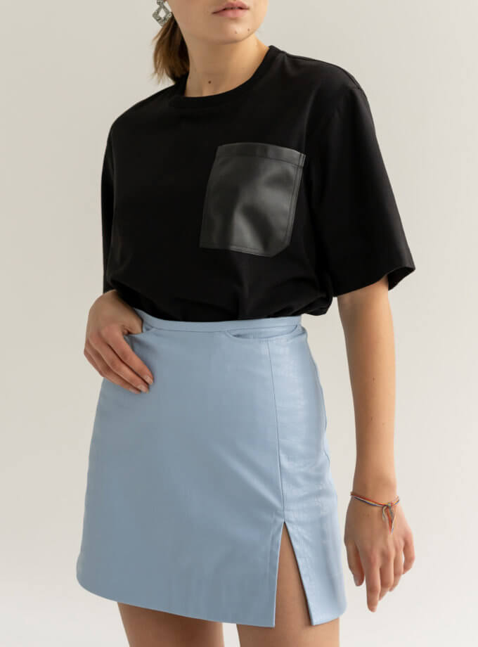 Спідниця міні трапеція блакитна 7/11 SEVEN ELEVEN (SE_22_SkCrcBl)