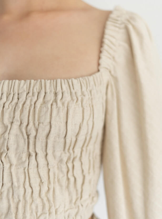 Топ жатий з дуже широкими рукавами 7/11 SEVEN ELEVEN (SE_22_TpZhtLnBg)