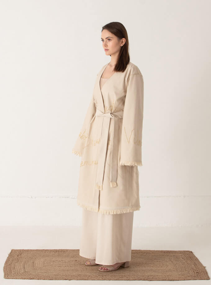 Кімоно з ручною вишивкою ZHARKO (ZHRK_zkss220020-milk)