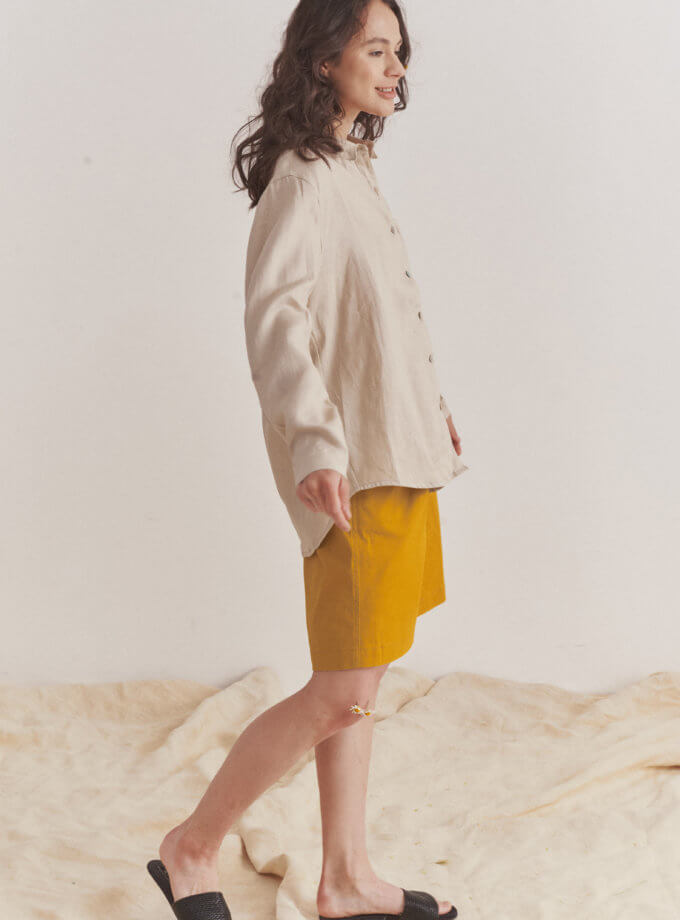 Сорочка лляна ZHARKO (ZHRK_zbasic0001wgbbeige01)