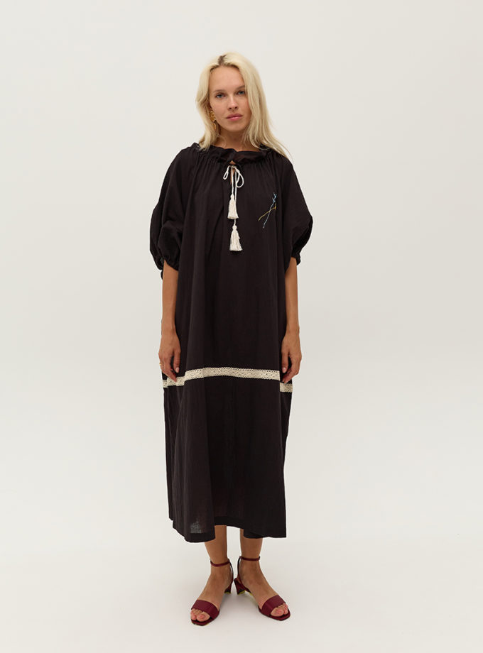 Чорна сукня оверсайз ANNA YAKOVENKO (AY_3393)