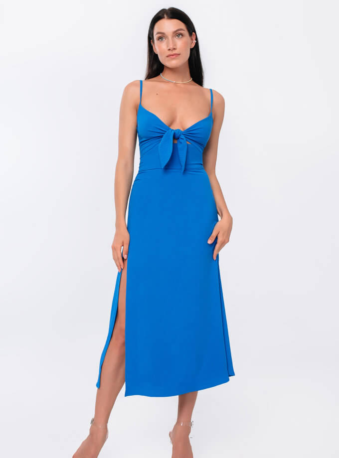 Сукня на бретелях із зав'язкою MAGNETIC (MGN_1724DB)