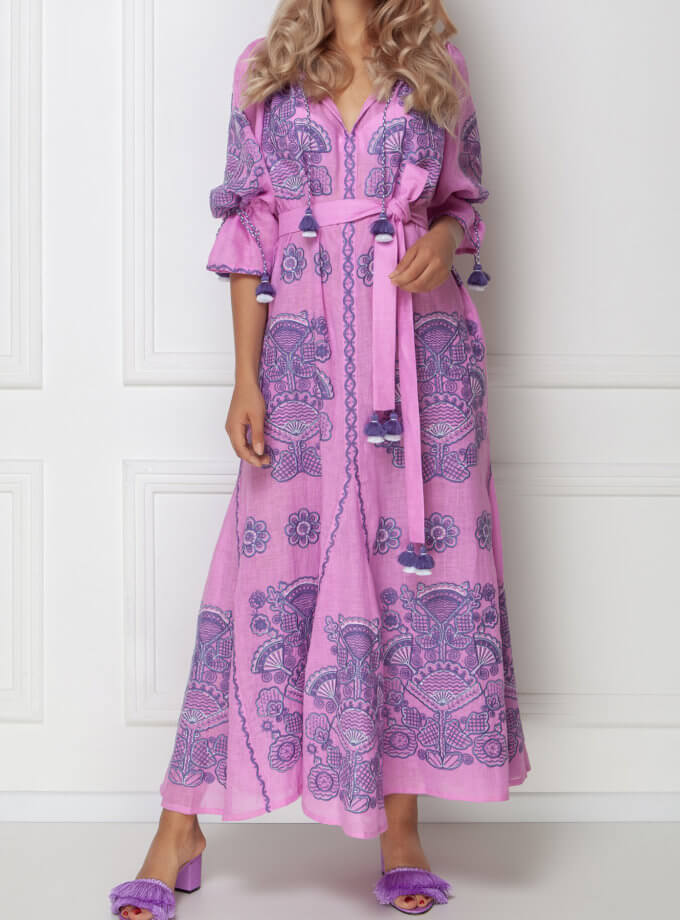 Рожева сукня Вікторі Шик FOBERINI (FOBERI_SS19004)