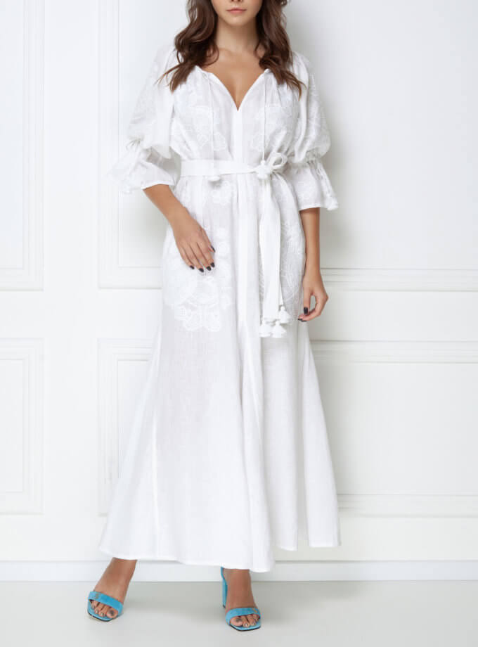 Біла сукня Вікторі FOBERINI (FOBERI_SS19007)