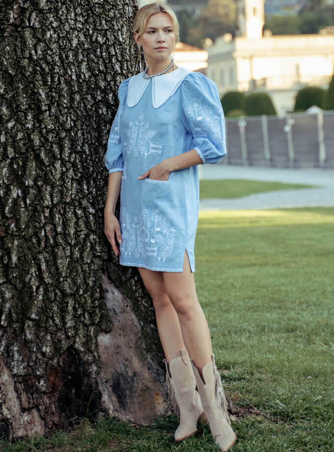 Зозуля блакитна міні-сукня FOBERINI (FOBERI_SS22017)