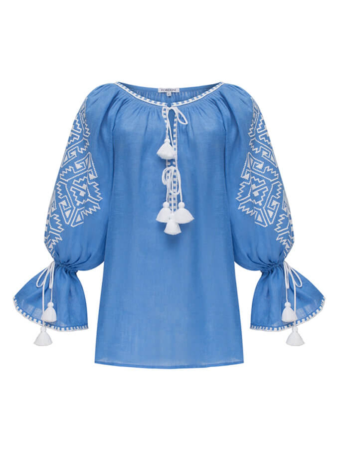 Блакитне небо блакитна блуза FOBERINI (FOBERI_01173) - фото 10