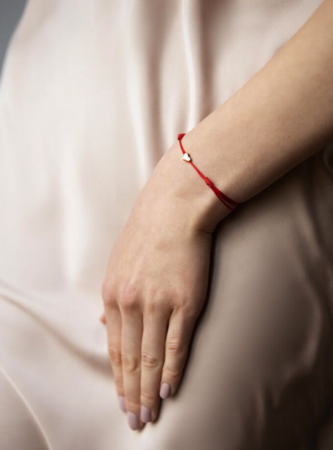 Браслет з червоною ниточкою та сердечком IVA JEWELRY (IVA_RS01)