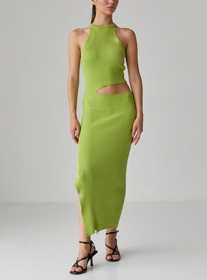 Трикотажна сукня з розрізами FIORE BIANCO (FRBK_FB_0812)