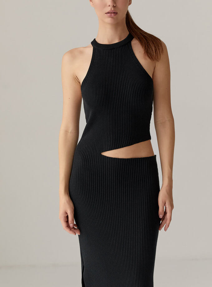 Трикотажна сукня з розрізами FIORE BIANCO (FRBK_FB_0811)