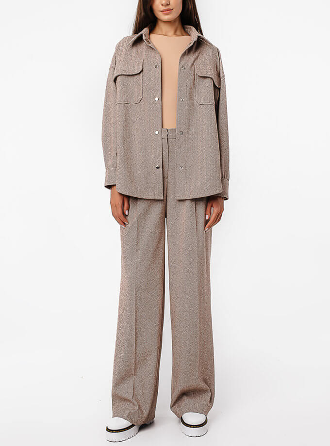 Штани WIDE-LEG прямі з вовни MAGNETIC (MGN_1774BN)