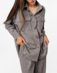 Сорочка OVERSIZE з вовни MAGNETIC (MGN_2103GY)