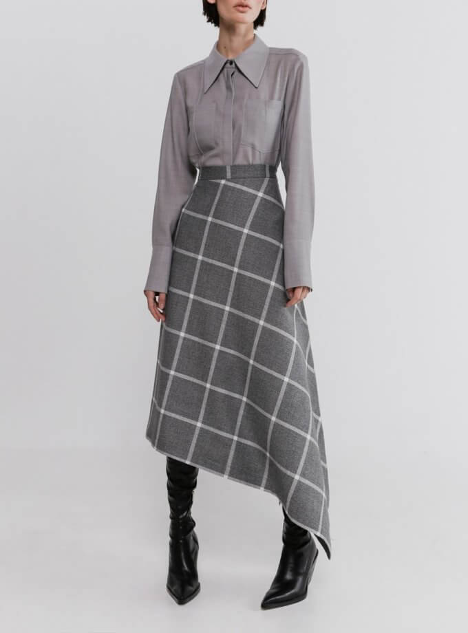 Спідниця асиметрична в клітинку SHAKO (SHKO_20022005)