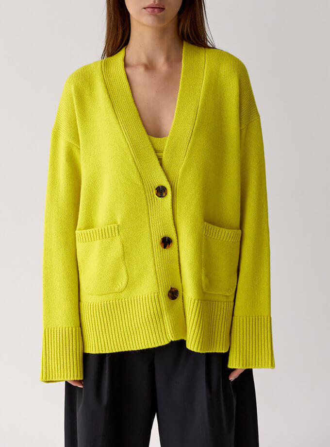 Кардиган з вовни мериноса FIORE BIANCO (FRBK_FB_0816KLEM)