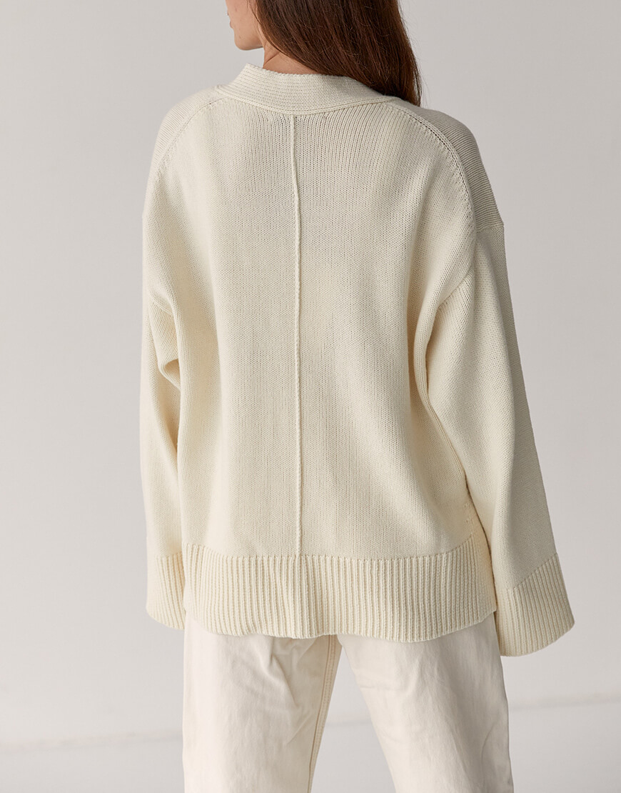 IMG_8018 копія Кардиган з вовни мериноса FIORE BIANCO (FRBK_FB_0813KML) - фото 4