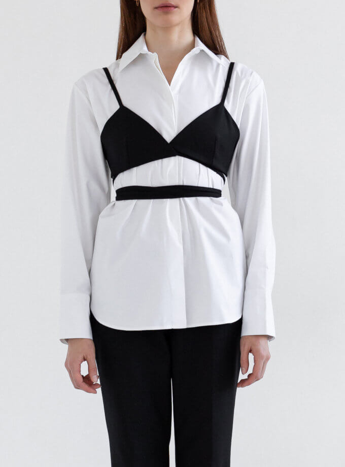 Чорний топ зі стрічками IRARO (IRRO_IR_FW22_TB_006)