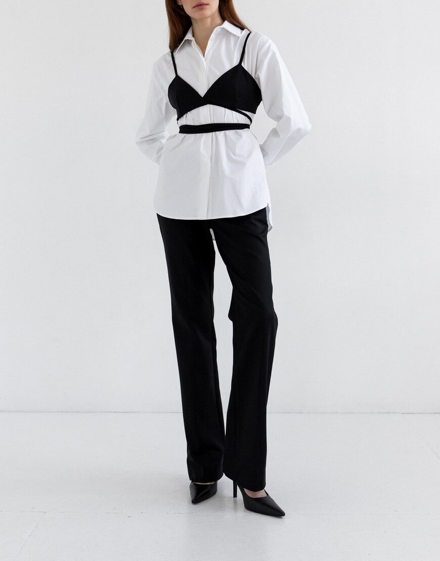 2 Чорний топ зі стрічками IRARO (IRRO_IR_FW22_TB_006) - фото 2