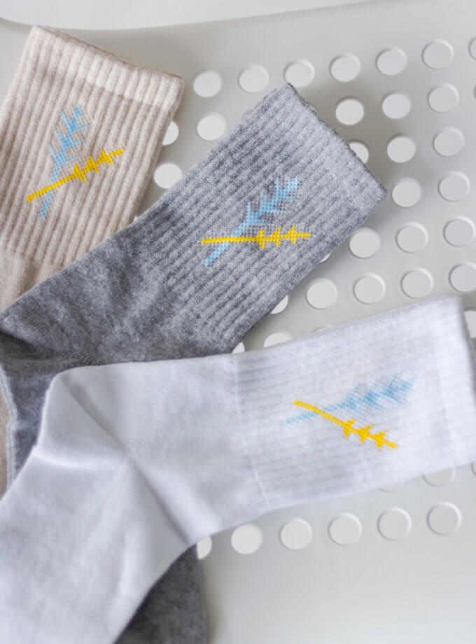 Шкарпетки з колосками ANNA YAKOVENKO (AY_3468)