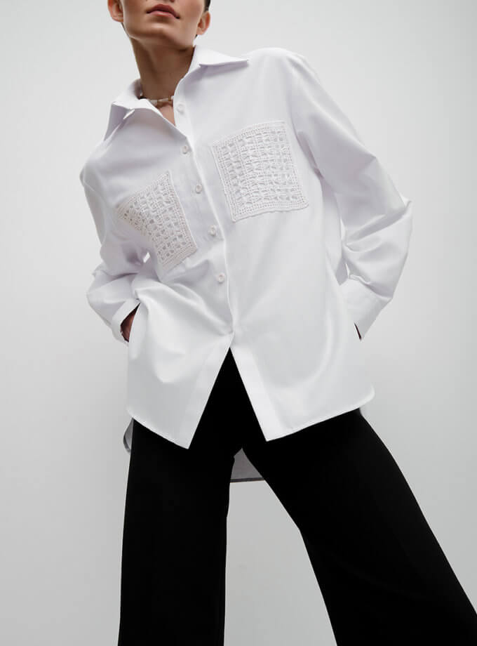 Сорочка з вʼязаними кишенями KOLOSOVA (KLSVNN4W)