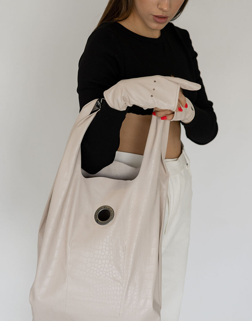 Seven_Eleven_041 Рукавички без пальців Myrta бежеві кроко 7/11 SEVEN ELEVEN (SE21GlMyrtaCrcBg) - фото 7