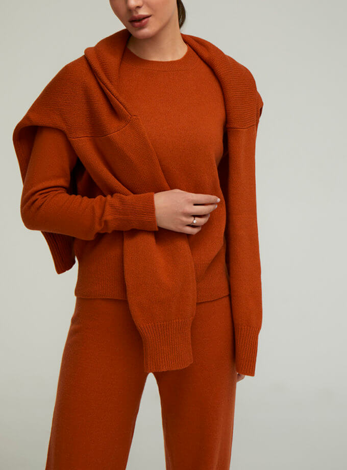 Джемпер з вовни мериноса Terracotta CHALETY (CHLT_Loano_Sweater_Orange)