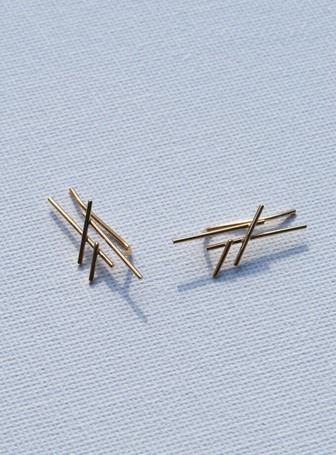Сережки Simple Grid RIMMART JEWELRY (RAJ_ERA-033)