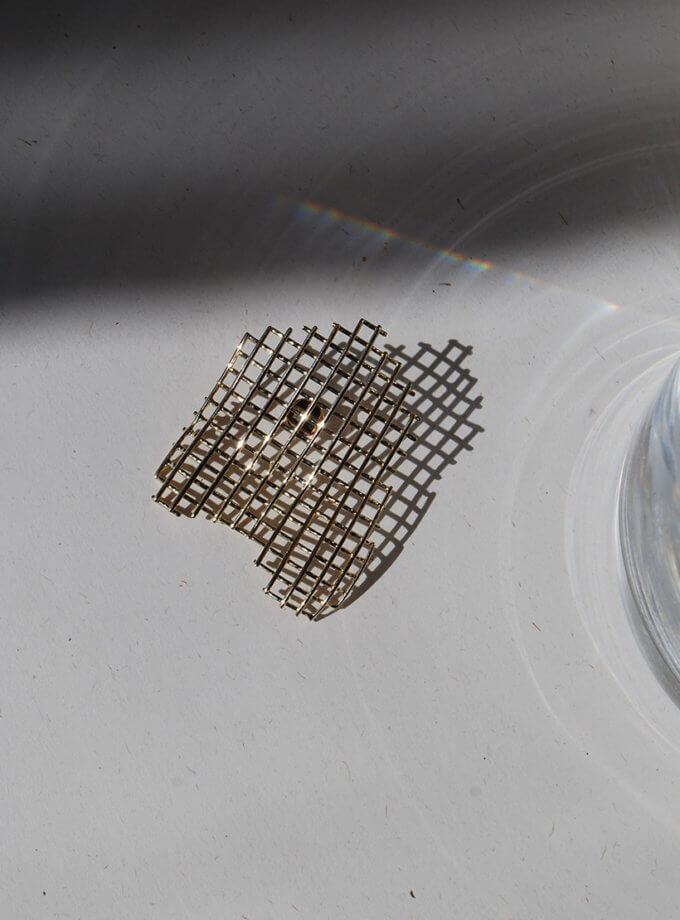 Моно сережка small grid RIMMART JEWELRY (RAJ_ERA-034)