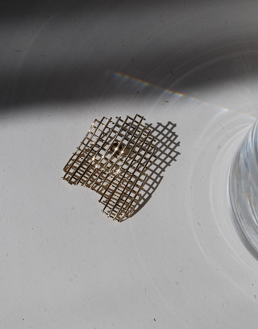 DSC_1829_Original копія Моно сережка small grid RIMMART JEWELRY (RAJ_ERA-034) - фото 2