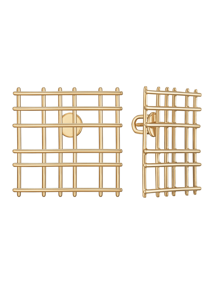Сережки Square Grid M RIMMART JEWELRY (RAJ_ERA-030)