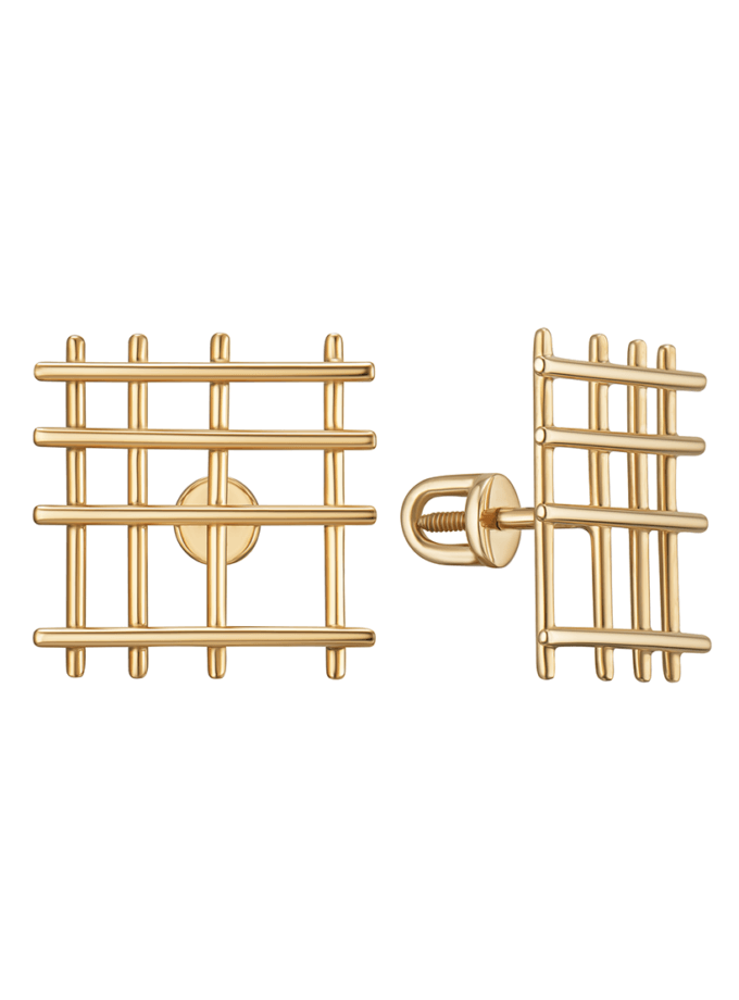 Сережки Square Grid S RIMMART JEWELRY (RAJ_ERA-031)