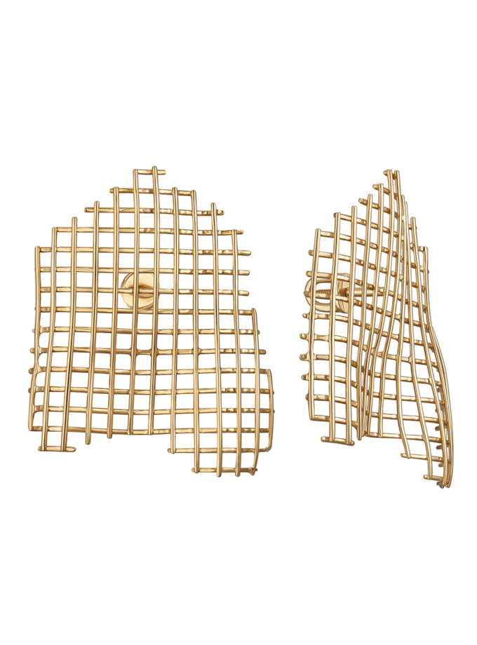 Моно сережка small grid RIMMART JEWELRY (RAJ_ERA-034)