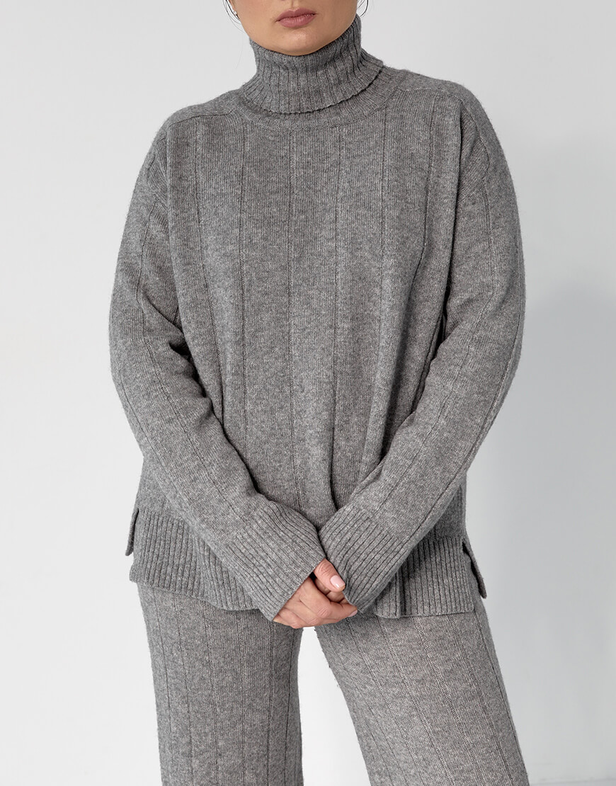 IMG_7723 Костюм з кардного мериносу FIORE BIANCO (FRBC_КTcard-grey) - фото 5