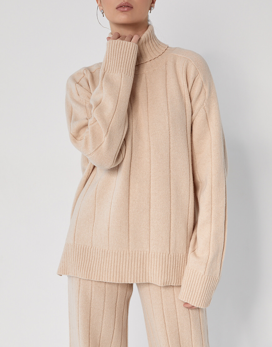 IMG_7736 Костюм з кардного мериносу FIORE BIANCO (FRBC_КTcard-beige) - фото 6