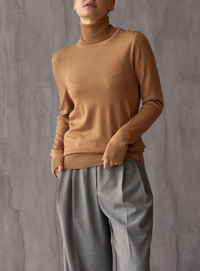 Гольф з мериносу FIORE BIANCO (FRBC_vodol_beage)