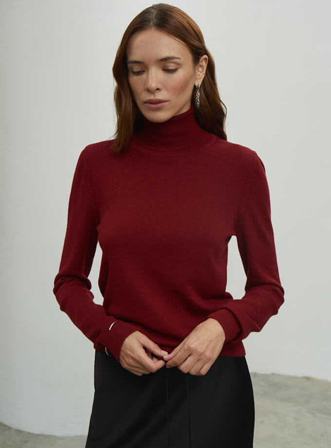 Гольф з мериносу FIORE BIANCO (FRBC_vodol_bordo) - фото 7